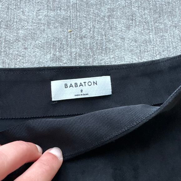 Babaton Aritzia Black Sueded Mini Skirt - Picture 2 of 3
